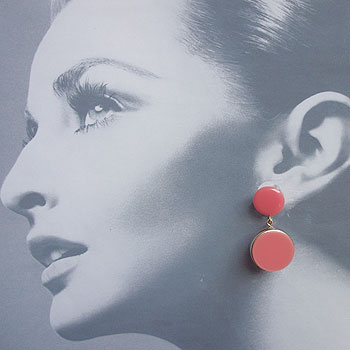 画像3: 1960's pink disk earring