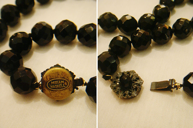 画像: "MIRIAM HASKELL" black necklace