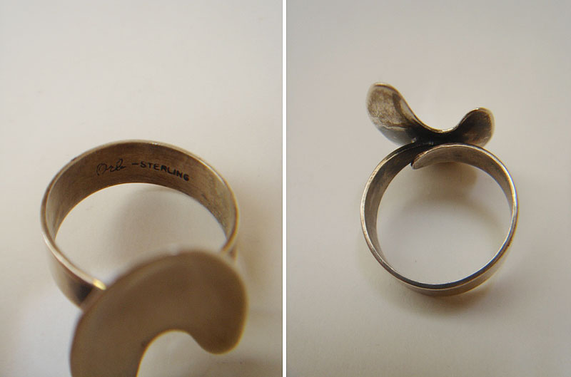 画像: vintage modern design silver ring