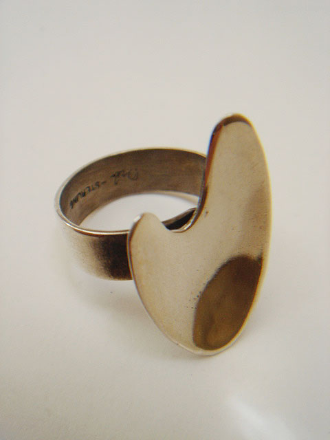 画像: vintage modern design silver ring